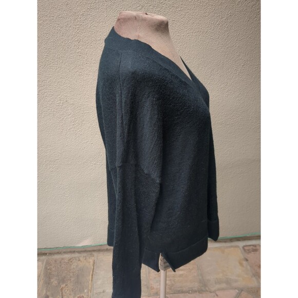 BANANA REPUBLIC Womens XXL Black Fine Merino Wool Textured Rippled Sweater - Picture 3 of 13